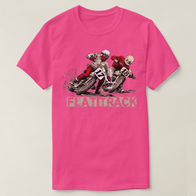 Camiseta Motocicletas de pista plana (Diseño del anverso)