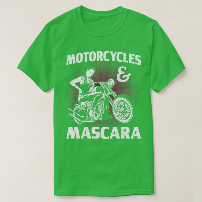 Camiseta Motocicletas Guay Y Mascara Para Mujeres Chicas Ma (Diseño del anverso)