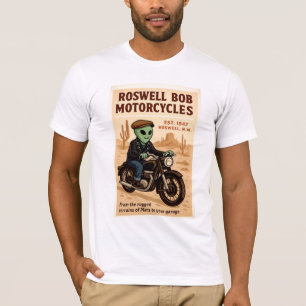 Camiseta Motocicletas marcianas Roswell Aliens Retro de los