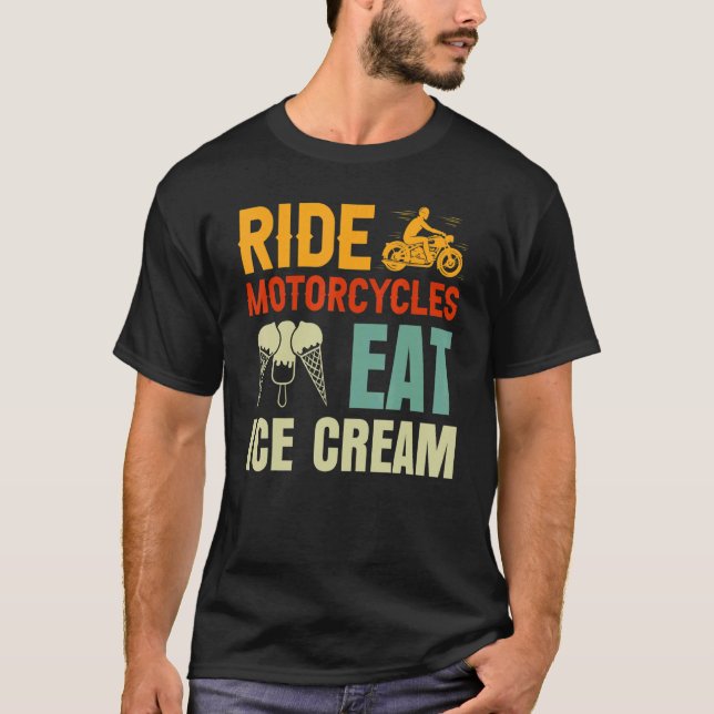 Camiseta Motocicletas montadas comen el Día del Padre (Anverso)
