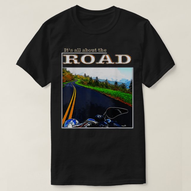 Camiseta Motocicletas por carretera (Diseño del anverso)