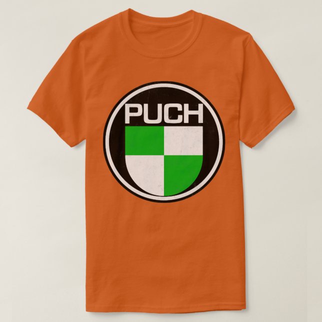 Camiseta Motocicletas Puch Estilo Vintage anticuado (Diseño del anverso)