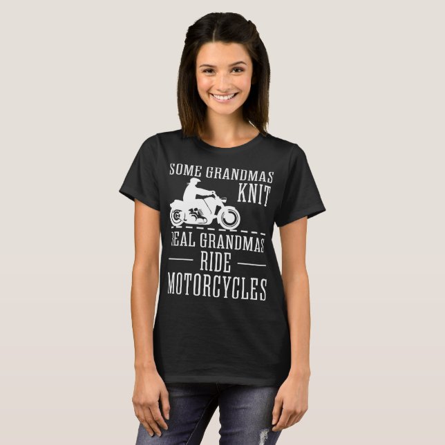 Camiseta Motocicletas reales del paseo de las abuelas del (Anverso completo)