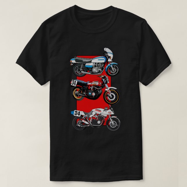 Camiseta Motocicletas Suzuki Evolución de especies (Diseño del anverso)