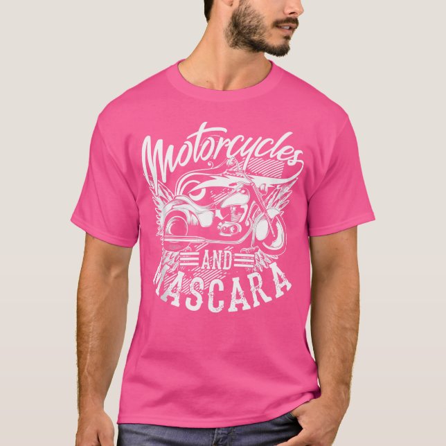 Camiseta Motocicletas Y Mascara Art Cute Makeup Motor Lov (Anverso)