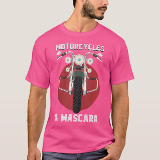 Camiseta Motocicletas Y Máscara De Pestañas Mujer Motocicli