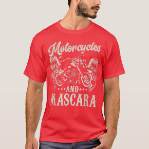 Camiseta Motocicletas Y Moto De Maquillaje De Arte Negro Ma