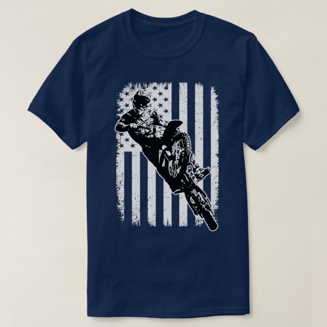 Camiseta motociclista americano de grayschale (Diseño del anverso)