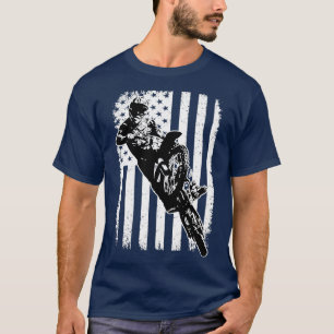 Camiseta motociclista americano de grayschale