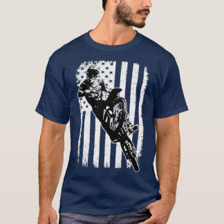 Camiseta motociclista americano de grayschale