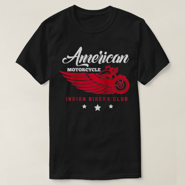 Camiseta Motociclista americano motociclista indio (Diseño del anverso)