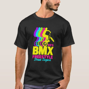 Camiseta Motociclista BMX de estilo libre Retro de los años