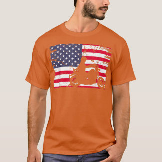 Camiseta Motociclista de bandera estadounidense168
