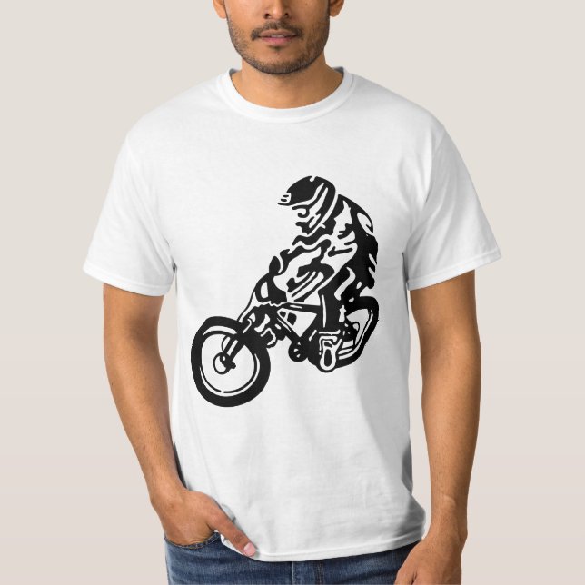 Camiseta Motociclista de montaña cuesta abajo (Anverso)