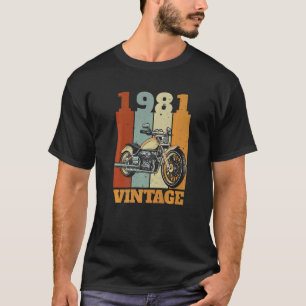Camiseta Motociclista de motocicleta de época nativa 1981