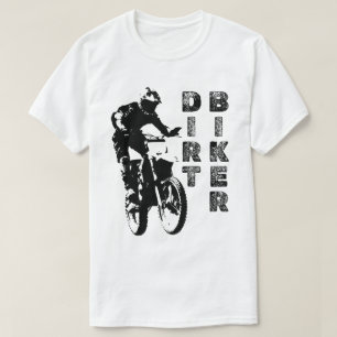 Camiseta Motociclista de Tierra Negro y Blanco