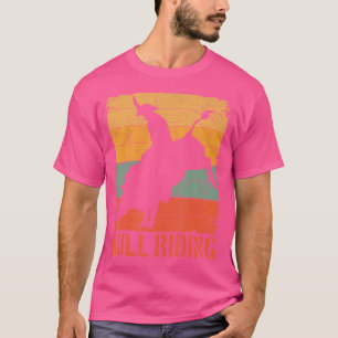 Camiseta Motociclista de toros montando lechera Rodeo Buck 