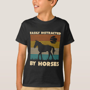 Camiseta Motociclista ecuestre retro facilmente distraído p
