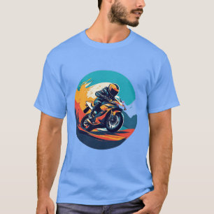 Camiseta Motociclista en carrera