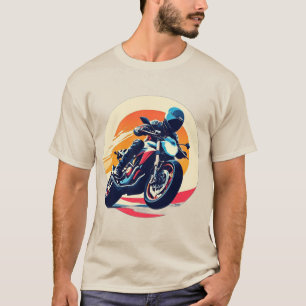 Camiseta Motociclista en carrera
