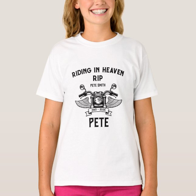 Camiseta Motociclista Funeral En Memoria (Anverso)