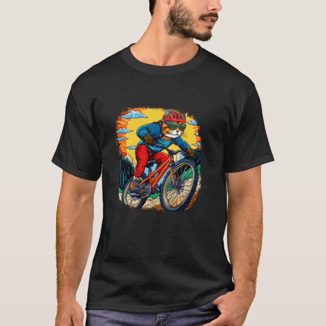 Camiseta Motociclista gato (Anverso)