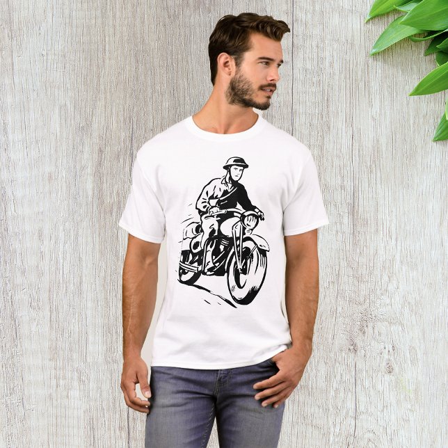 Camiseta Motociclista militar Mens T-Shirt (Subido por el creador)