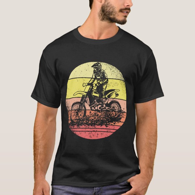 Camiseta Motociclista motociclista motocross Retro (Anverso)