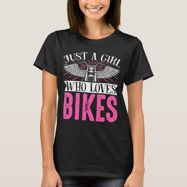 Camiseta Motociclista motociclista sólo un Chica (Anverso)