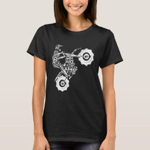 Camiseta Motociclista. Motocross Dirt. Motocicleta en bicic