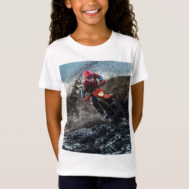 Camiseta Motociclista sucio tirando almohada (Anverso)