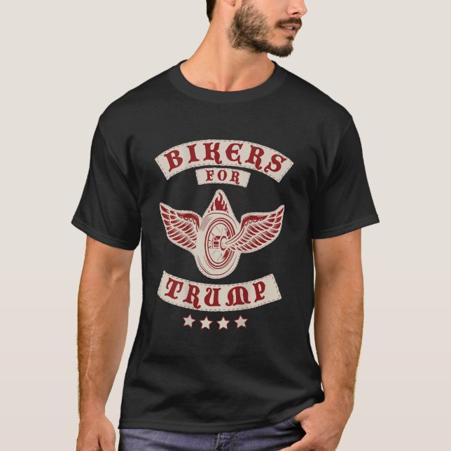 Camiseta Motociclistas para el diseño de Trump 2020 (Anverso)