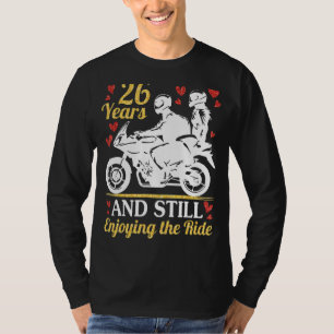 Camiseta Motociclistas Se Casan Con 26 Años Y Siguen Disfru