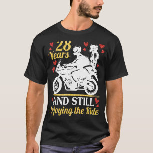 Camiseta Motociclistas Se Casan Con 28 Años Y Siguen Disfru