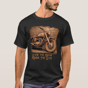 Camiseta Motociclo de Woodgrain