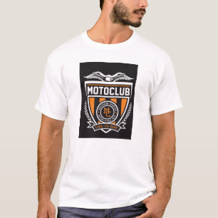 Camiseta MotoClub Naranja Black Ride Badge Tee