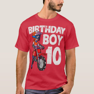Camiseta Motocross 10 cumpleaños MX Bike Dirt B de 10 años