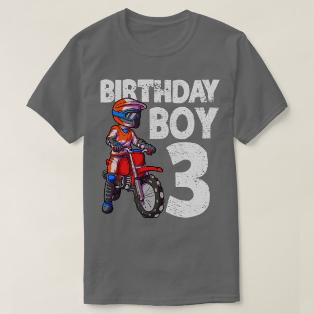 Camiseta Motocross 3er cumpleaños niños MX Bik Sucio de 3 a (Diseño del anverso)