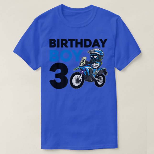 Camiseta Motocross 3Gift Bicicleta Sucia de 3 años Cumpleañ (Diseño del anverso)