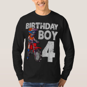 Camiseta Motocross 4º cumpleaños niños MX Bik Sucio de 4 añ