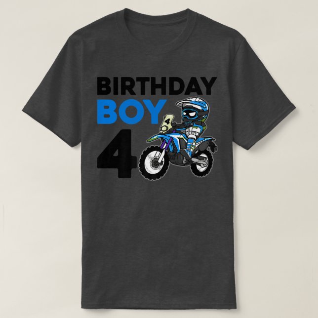 Camiseta Motocross 4Regalo de 4 años de edad Bicicleta Suci (Diseño del anverso)