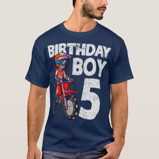 Camiseta Motocross 5º cumpleaños niños MX Bik Sucio de 5 añ