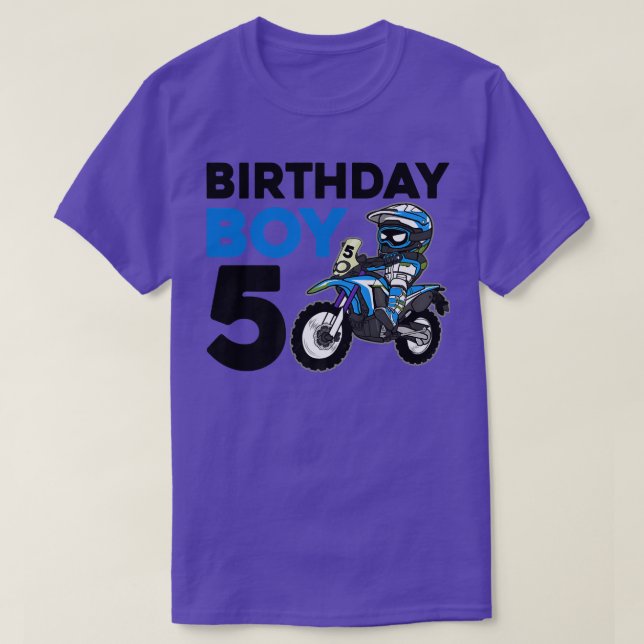 Camiseta Motocross 5º regalo Bicicleta sucia de 5 años cump (Diseño del anverso)