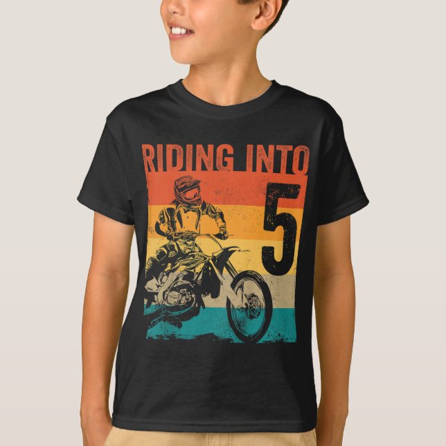 Camiseta Motocross 5 años de edad bicicleta sucia 5ª fiesta (Anverso)