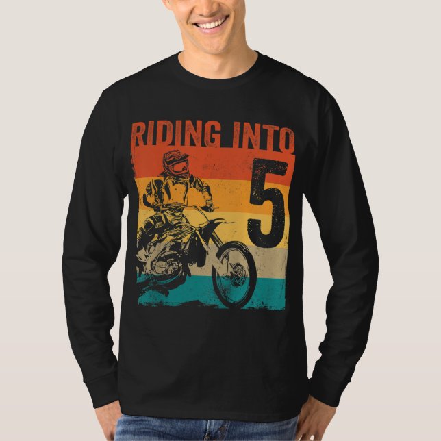Camiseta Motocross 5 años de edad bicicleta sucia 5ª fiesta (Anverso)