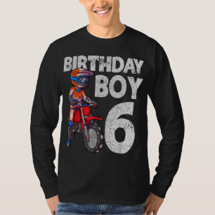 Camiseta Motocross 6º cumpleaños niños MX Bik Sucio de 6 añ