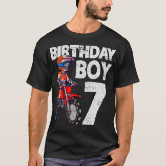 Camiseta Motocross 7 cumpleaños niños MX Bik Sucio de 7 año