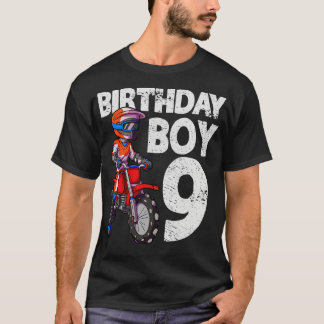 Camiseta Motocross 9cumpleaños niños MX Bik Sucio de 9 años