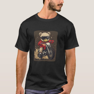 Camiseta Motocross Adventure con un traje de osito de peluc