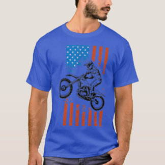 Camiseta Motocross Bandera Americana de Dirt Bike Motorcycl